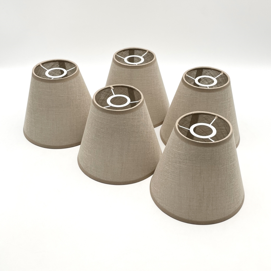 Brilagi - LED Taklampa ANTHONY 5xE14/40W/230V ek valnöt/beige