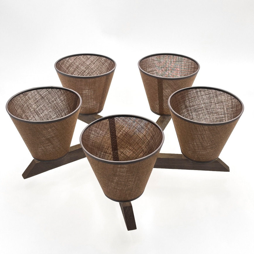 Brilagi - LED Taklampa ANTHONY 5xE14/40W/230V ek valnöt/brun