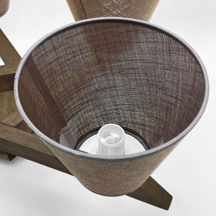 Brilagi - LED Taklampa ANTHONY 5xE14/40W/230V ek valnöt/brun