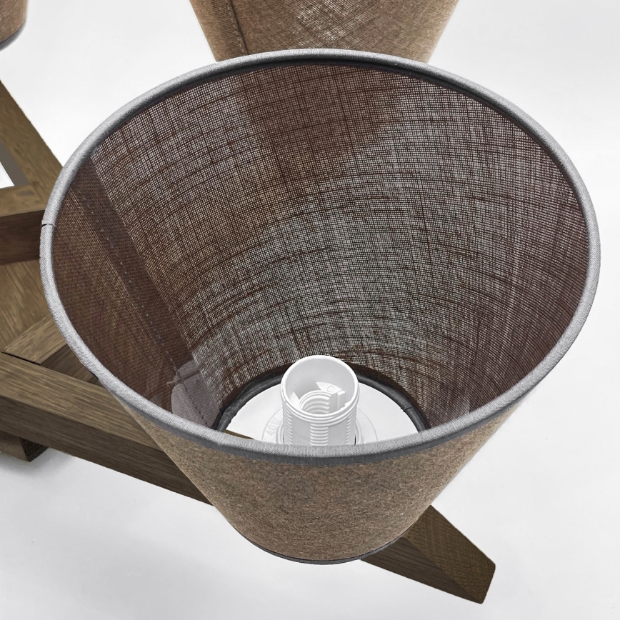 Brilagi - LED Taklampa ANTHONY 5xE14/40W/230V ek valnöt/brun