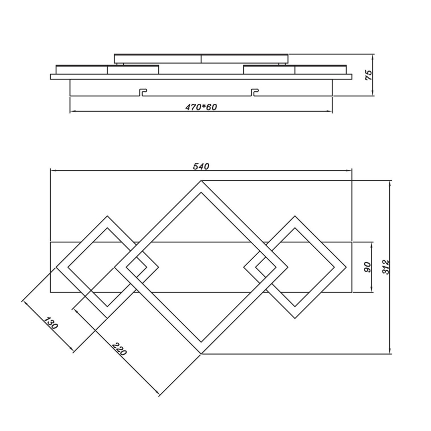 Brilagi - LED-taklampa AXIS LED/24W/230V