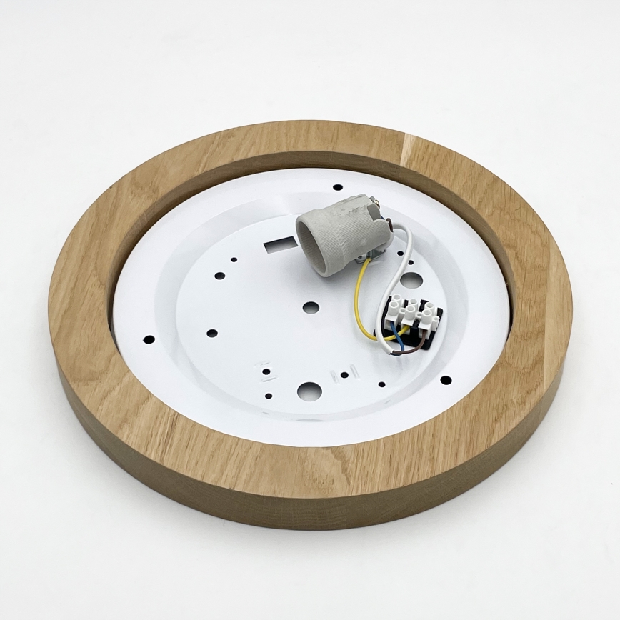 Brilagi - LED Taklampa BELLADONNA 1xE27/15W/230V diameter 30 cm grädde/ek