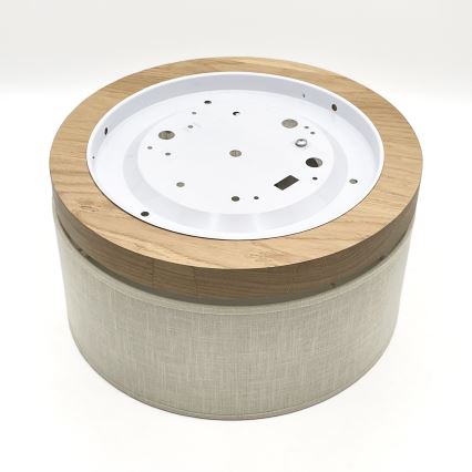 Brilagi - LED Taklampa BELLADONNA 1xE27/15W/230V diameter 30 cm grädde/ek