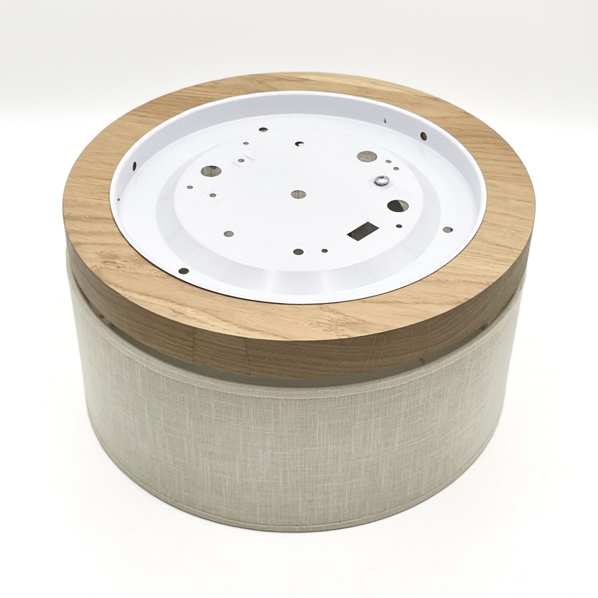 Brilagi - LED Taklampa BELLADONNA 1xE27/15W/230V diameter 30 cm grädde/ek