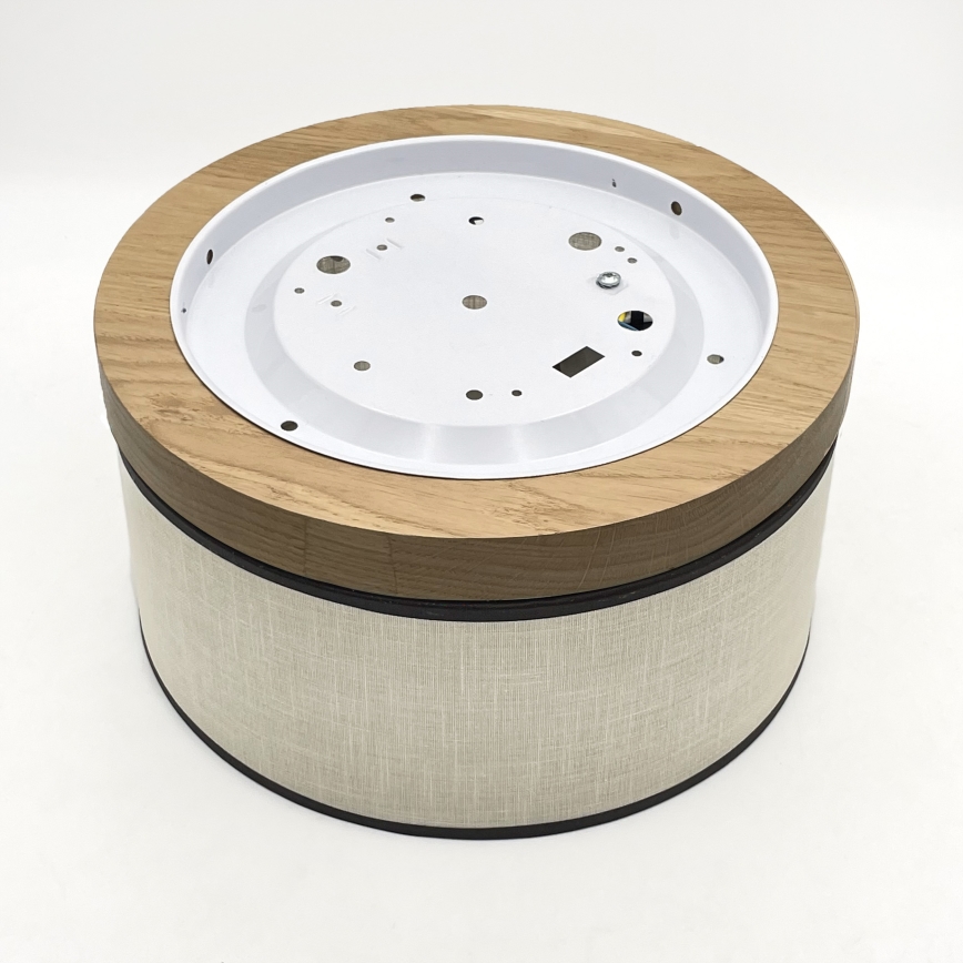 Brilagi - LED Taklampa BELLADONNA 1xE27/15W/230V diameter 30 cm grädde/ek