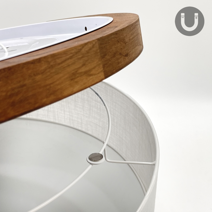 Brilagi - LED Taklampa BELLADONNA 1xE27/15W/230V diameter 30 cm vit/ek körsbär