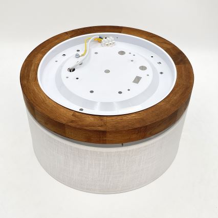 Brilagi - LED Taklampa BELLADONNA 1xE27/15W/230V diameter 30 cm vit/ek körsbär