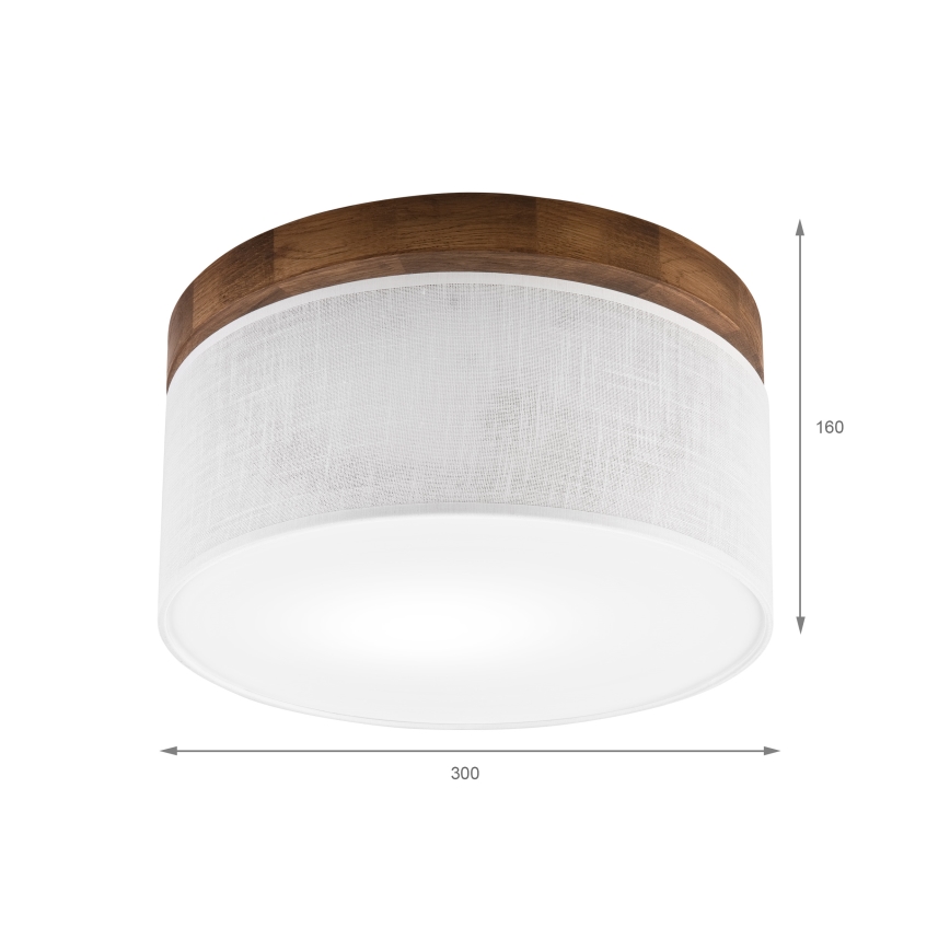 Brilagi - LED Taklampa BELLADONNA 1xE27/15W/230V diameter 30 cm vit/ek körsbär