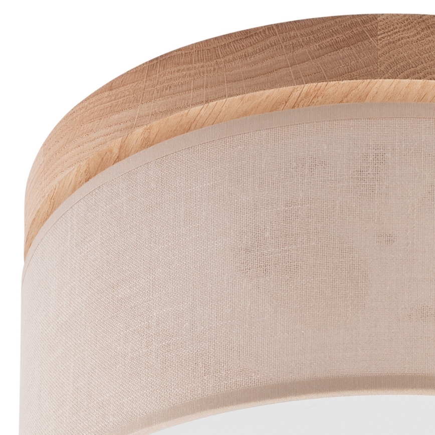 Brilagi - LED Taklampa BELLADONNA 1xE27/15W/230V Ø 30 cm beige/ek