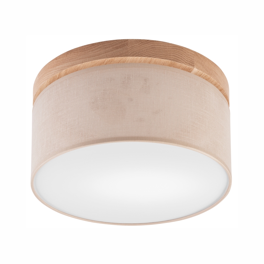 Brilagi - LED Taklampa BELLADONNA 1xE27/15W/230V Ø 30 cm beige/ek