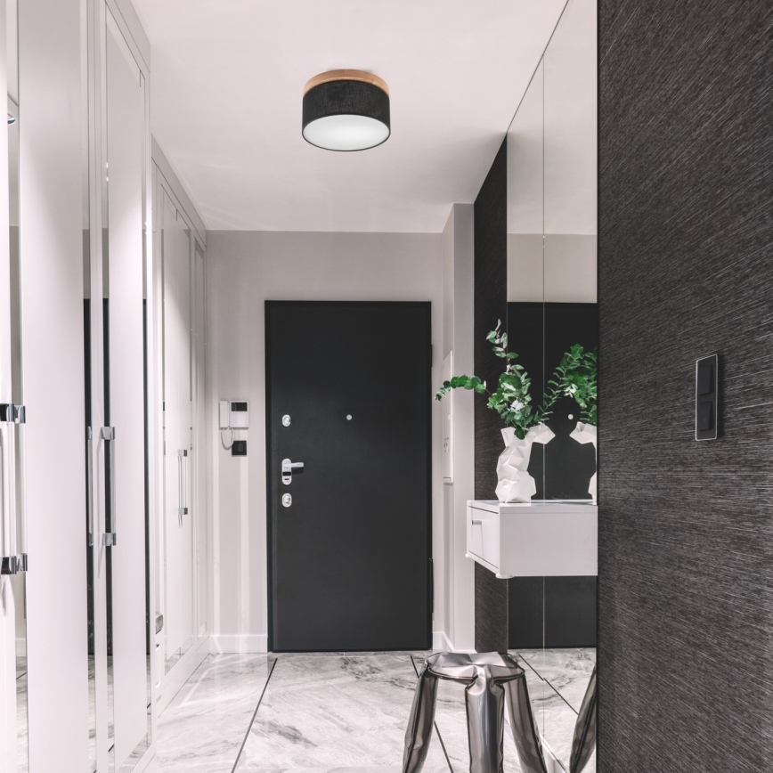 Brilagi - LED Taklampa BELLADONNA 1xE27/15W/230V Ø 30 cm svart/ek