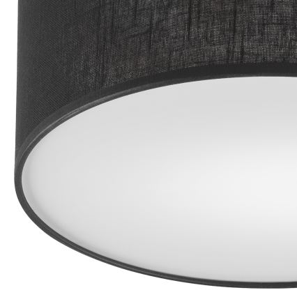 Brilagi - LED Taklampa BELLADONNA 1xE27/15W/230V Ø 30 cm svart/fur