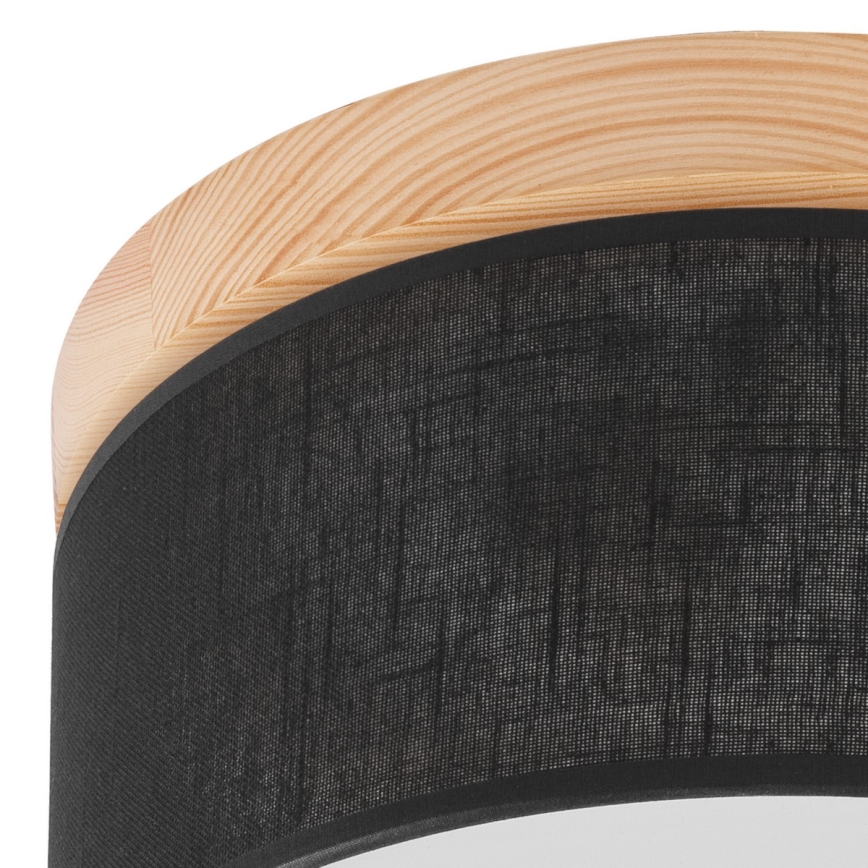 Brilagi - LED Taklampa BELLADONNA 1xE27/15W/230V Ø 30 cm svart/fur