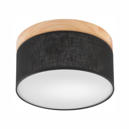 Brilagi - LED Taklampa BELLADONNA 1xE27/15W/230V Ø 30 cm svart/fur