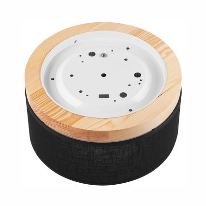 Brilagi - LED Taklampa BELLADONNA 1xE27/15W/230V Ø 30 cm svart/fur