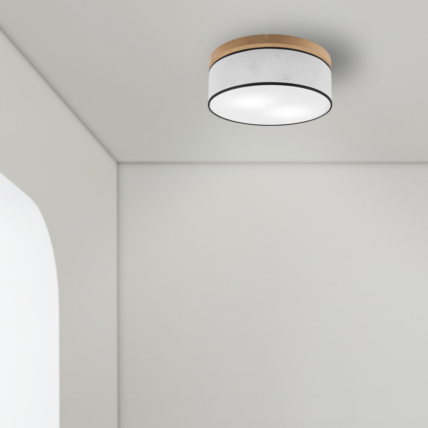 Brilagi - LED Taklampa BELLADONNA 2xE27/15W/230V diameter 40 cm vit/ek