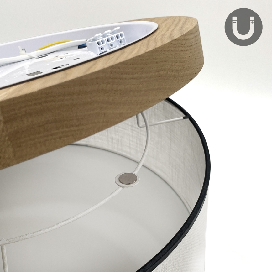 Brilagi - LED Taklampa BELLADONNA 2xE27/15W/230V diameter 40 cm vit/ek