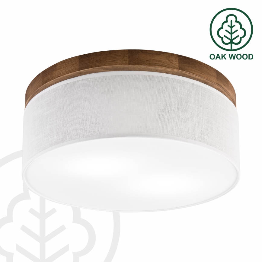 Brilagi - LED Taklampa BELLADONNA 2xE27/15W/230V diameter 40 cm vit/ek körsbär