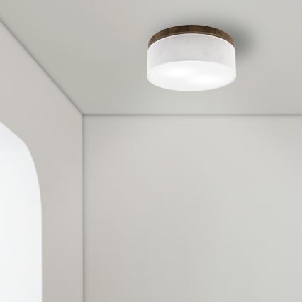 Brilagi - LED Taklampa BELLADONNA 2xE27/15W/230V Ø 40 cm vit/vit ek