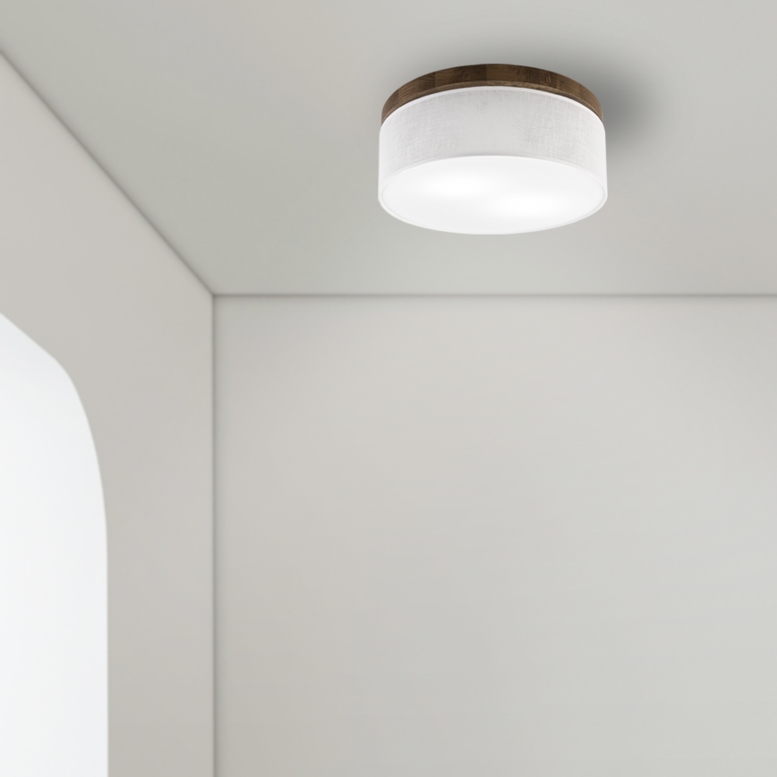 Brilagi - LED Taklampa BELLADONNA 2xE27/15W/230V Ø 40 cm vit/vit ek