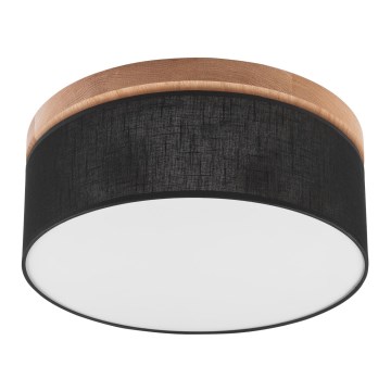 Brilagi - LED Taklampa BELLADONNA 2xE27/15W/230V Ø 40 cm svart/ek