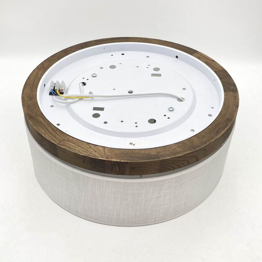 BRILAGI - LED taklampa BELLADONNA 2xE27/15W/230V Ø 40 cm vit/ek valnöt