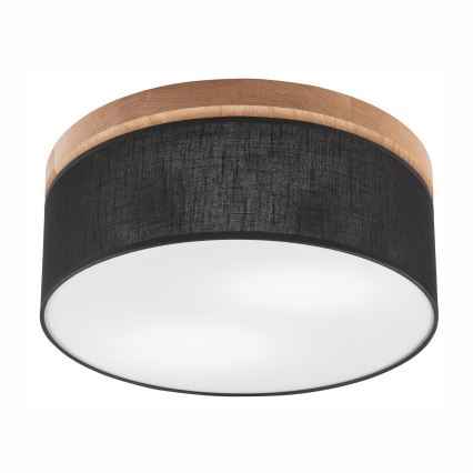 Brilagi - LED Taklampa BELLADONNA 2xE27/15W/230V Ø 40 cm svart/ek