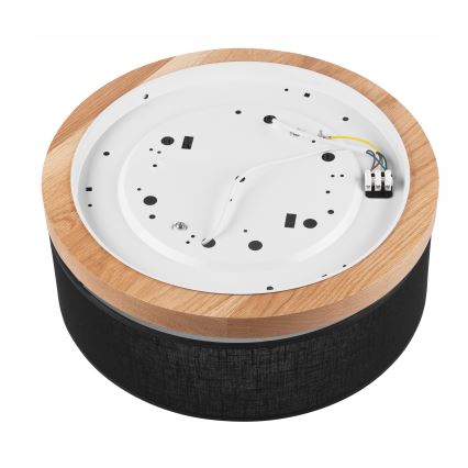 Brilagi - LED Taklampa BELLADONNA 2xE27/15W/230V Ø 40 cm svart/ek