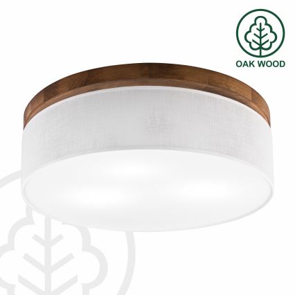 Brilagi - LED Taklampa BELLADONNA 3xE27/15W/230V diameter 50 cm vit/ek körsbär