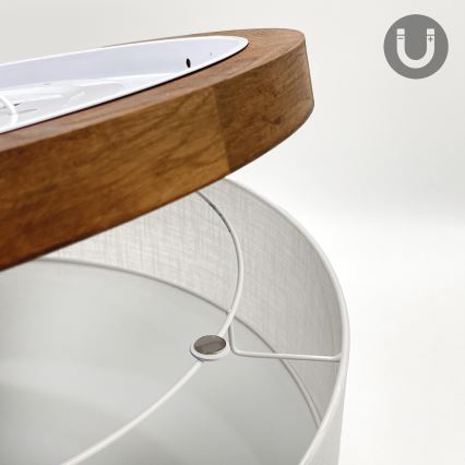 Brilagi - LED Taklampa BELLADONNA 3xE27/15W/230V diameter 50 cm vit/ek körsbär