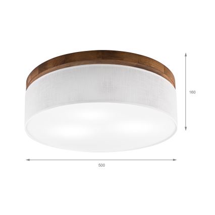 Brilagi - LED Taklampa BELLADONNA 3xE27/15W/230V diameter 50 cm vit/ek körsbär