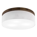 BRILAGI - LED-taklampa BELLADONNA 3xE27/15W/230V Ø 50 cm vit/ek-valnöt