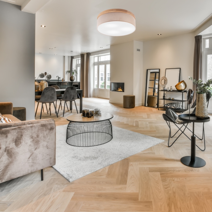 Brilagi - LED Taklampa BELLADONNA 3xE27/15W/230V Ø 50 cm beige/ek