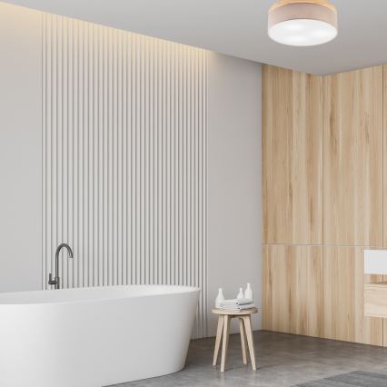 Brilagi - LED Taklampa BELLADONNA 3xE27/15W/230V Ø 50 cm beige/fur