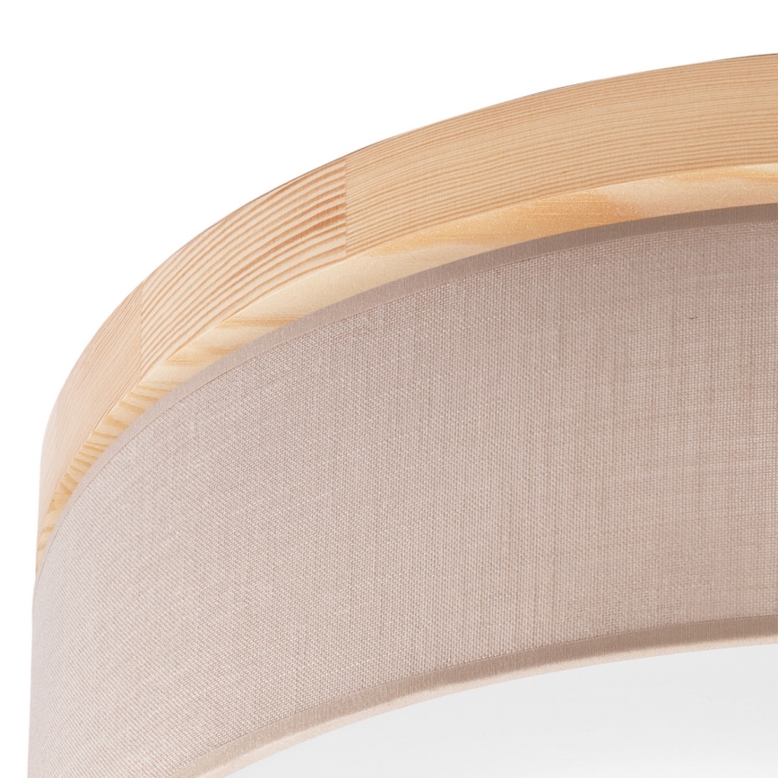 Brilagi - LED Taklampa BELLADONNA 3xE27/15W/230V Ø 50 cm beige/fur