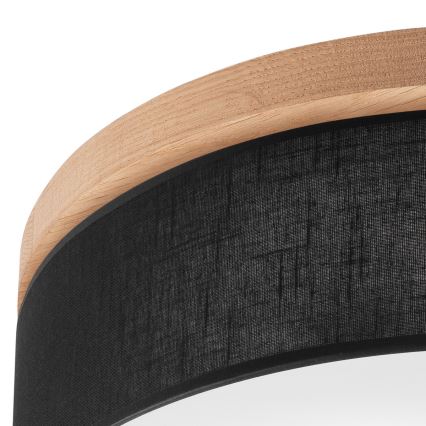 Brilagi - LED Taklampa BELLADONNA 3xE27/15W/230V Ø 50 cm svart/ek