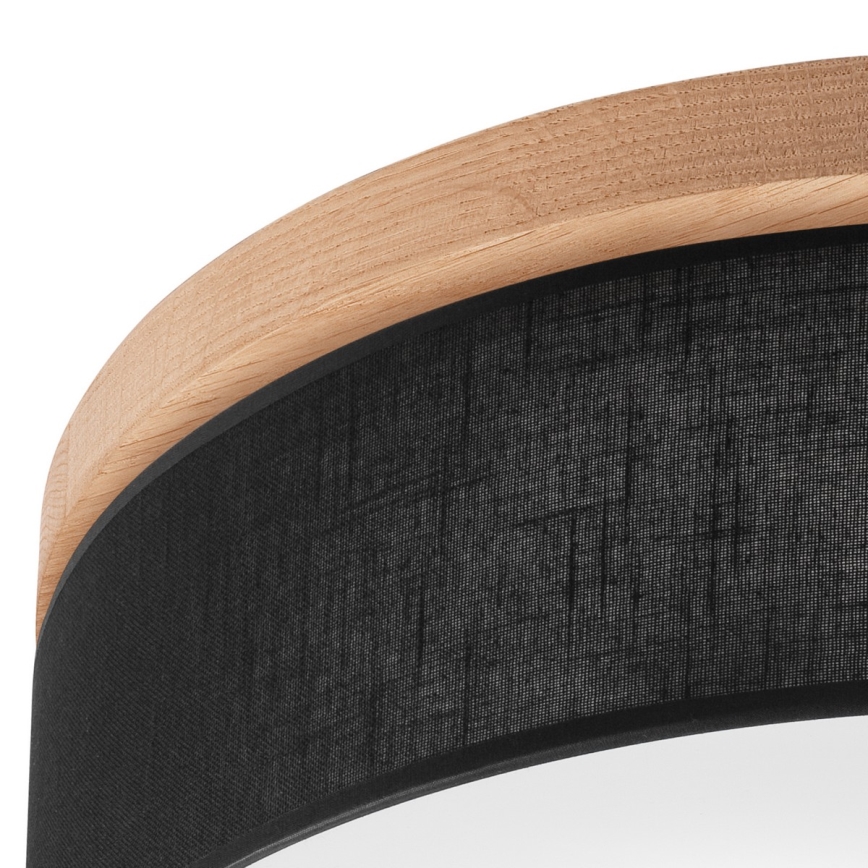 Brilagi - LED Taklampa BELLADONNA 3xE27/15W/230V Ø 50 cm svart/ek