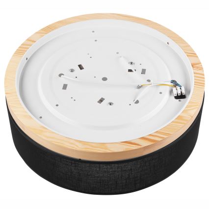 Brilagi - LED Taklampa BELLADONNA 3xE27/15W/230V Ø 50 cm svart/fur