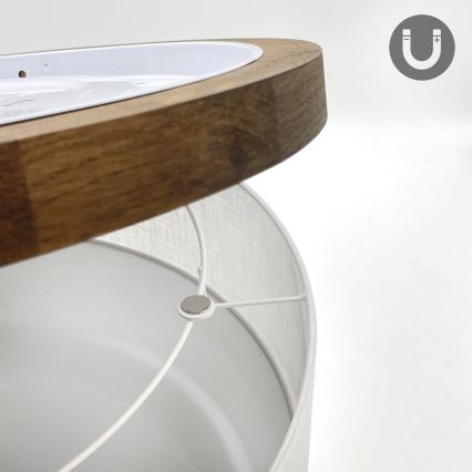 Brilagi - LED Taklampa BELLADONNA 3xE27/15W/230V Ø 50 cm vit/vit ek