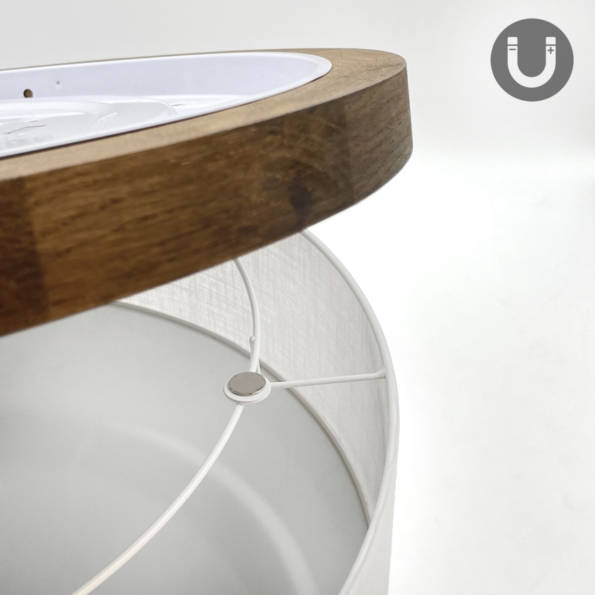 Brilagi - LED Taklampa BELLADONNA 3xE27/15W/230V Ø 50 cm vit/vit ek