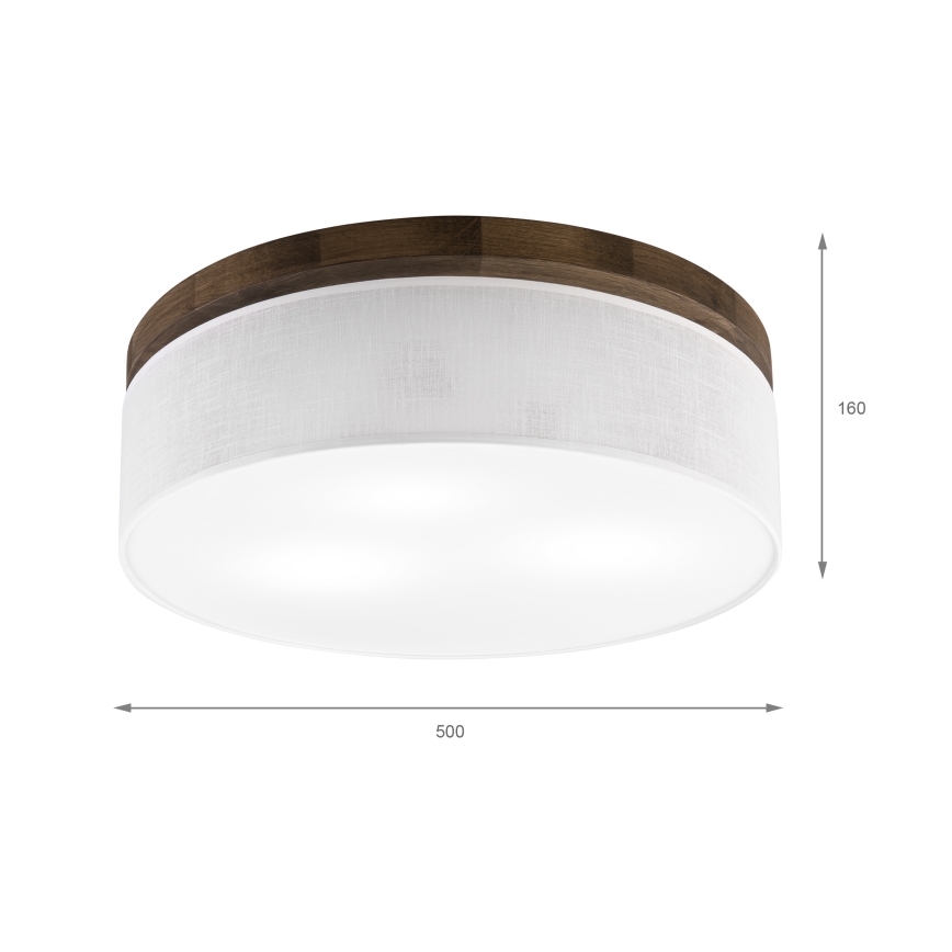Brilagi - LED Taklampa BELLADONNA 3xE27/15W/230V Ø 50 cm vit/vit ek
