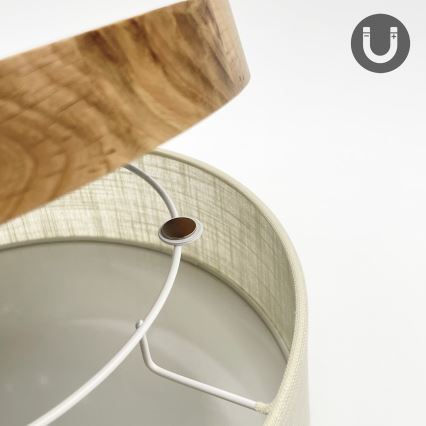 Brilagi - LED taklampa BELLADONNA LED/20W/230V Ø 30 cm krämvit/ek