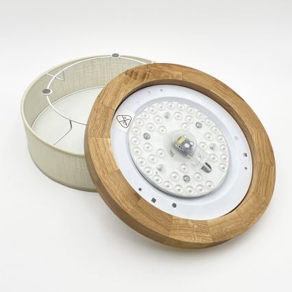 Brilagi - LED taklampa BELLADONNA LED/20W/230V Ø 30 cm krämvit/ek