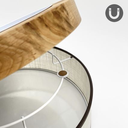 Brilagi - LED taklampa BELLADONNA LED/20W/230V Ø 30 cm krämvit/ek