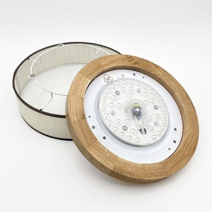 Brilagi - LED taklampa BELLADONNA LED/20W/230V Ø 30 cm krämvit/ek