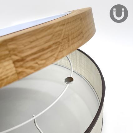 Brilagi - LED-taklampa BELLADONNA LED/36W/230V Ø 40 cm krämvit/ek