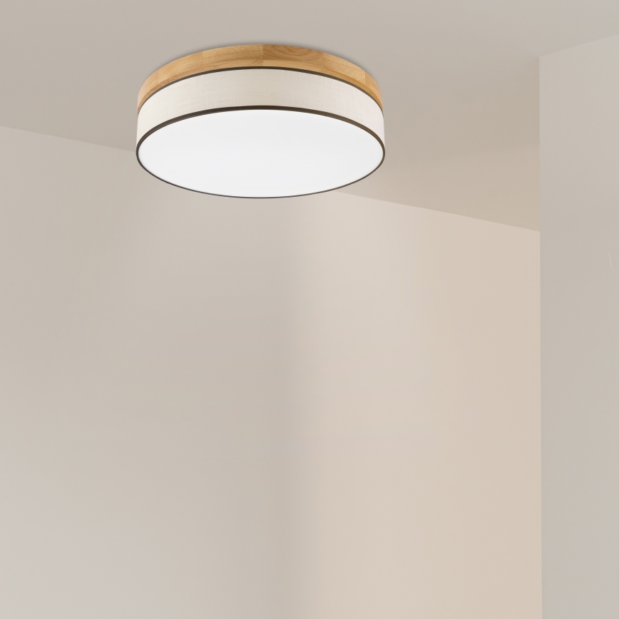 Brilagi - LED-taklampa BELLADONNA LED/36W/230V Ø 50 cm krämvit/ek