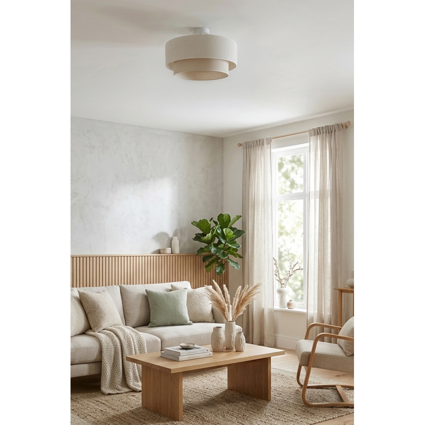 Brilagi - LED-taklampa BOHO ECO 1x E27/10W/230V, Ø 40 cm, krämvit