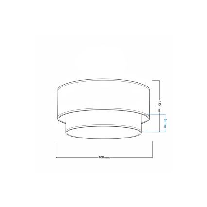 Brilagi - LED-taklampa BOHO ECO 1xE27/10W/230V diam. 40 cm beige/krämfärgad