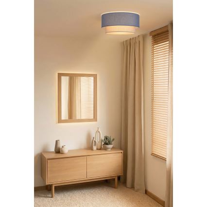 Brilagi - LED taklampa BOHO ECO 1xE27/10W/230V Ø 40 cm blå/krämvit